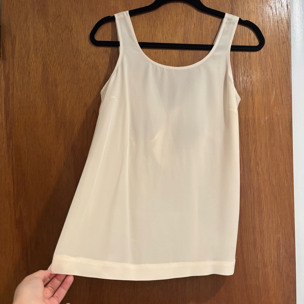 Madewell NWOT Ivory 100% Sleeveless Top with Bow